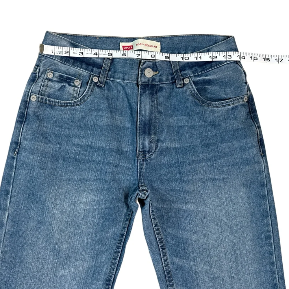 Levi's 505 Regular Fit Jeans Medium Blue Mens Size 16R/28x28